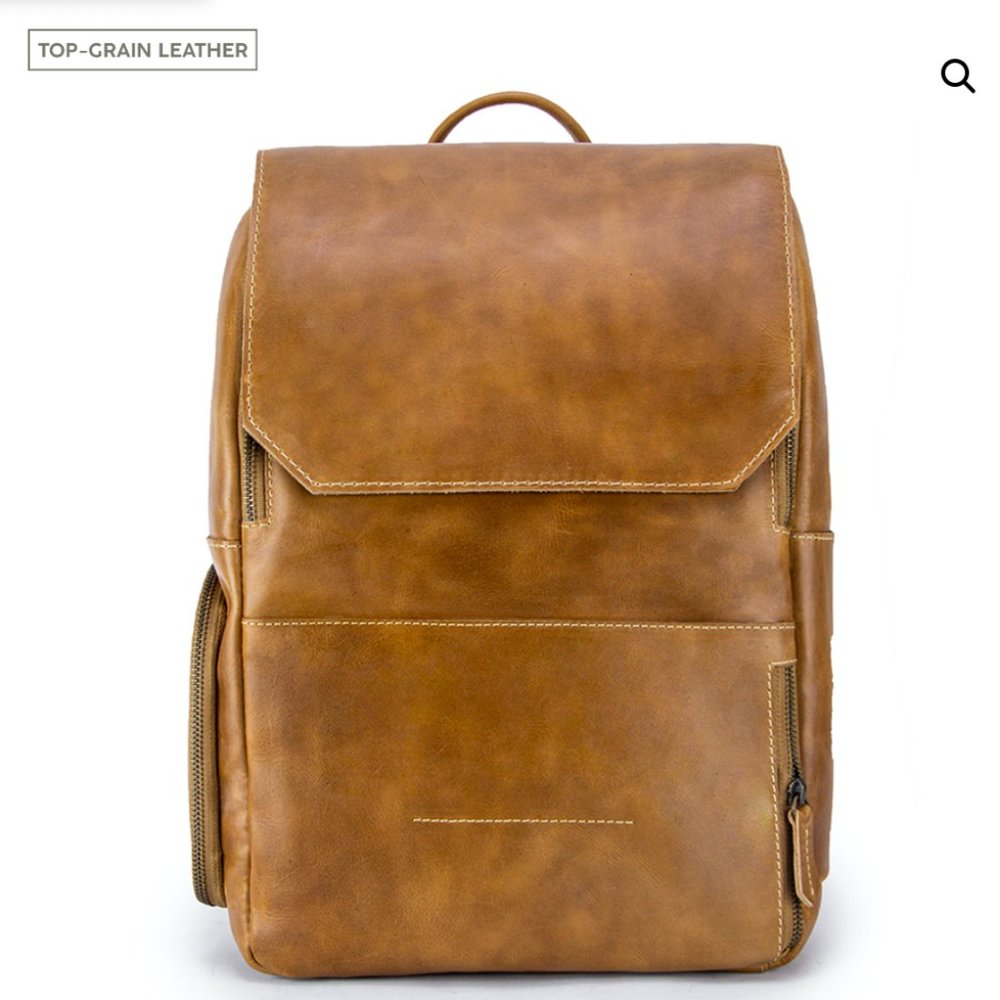 Atlas Supply Co Distressed Leather Backpack - Sand